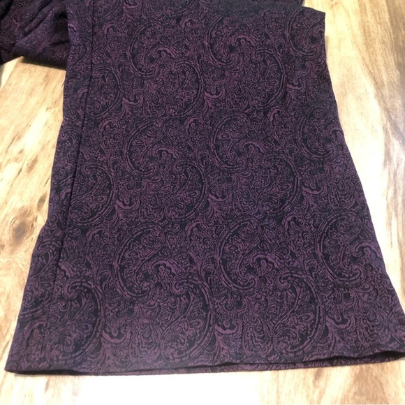 Lane Bryant The Allie Purple Paisley Stretch High Rise Dress Pants Plus Size 26R - Picture 2 of 11